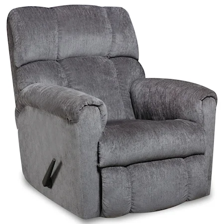 Casual Style Plush Rocker Recliner